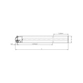 DH3/4SC 16W23/36-86-11/16U Threading Toolholder - Makotools Industrial Supply Tools for Metal Cutting